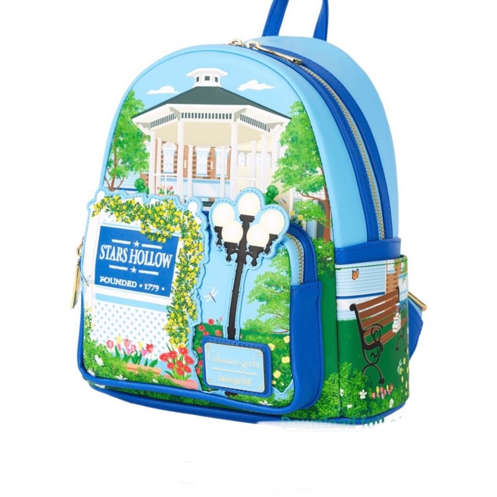 NWT Loungefly Gilmore Girls Stars Hollow Gazebo Mini Backpack - Picture 3 of 7